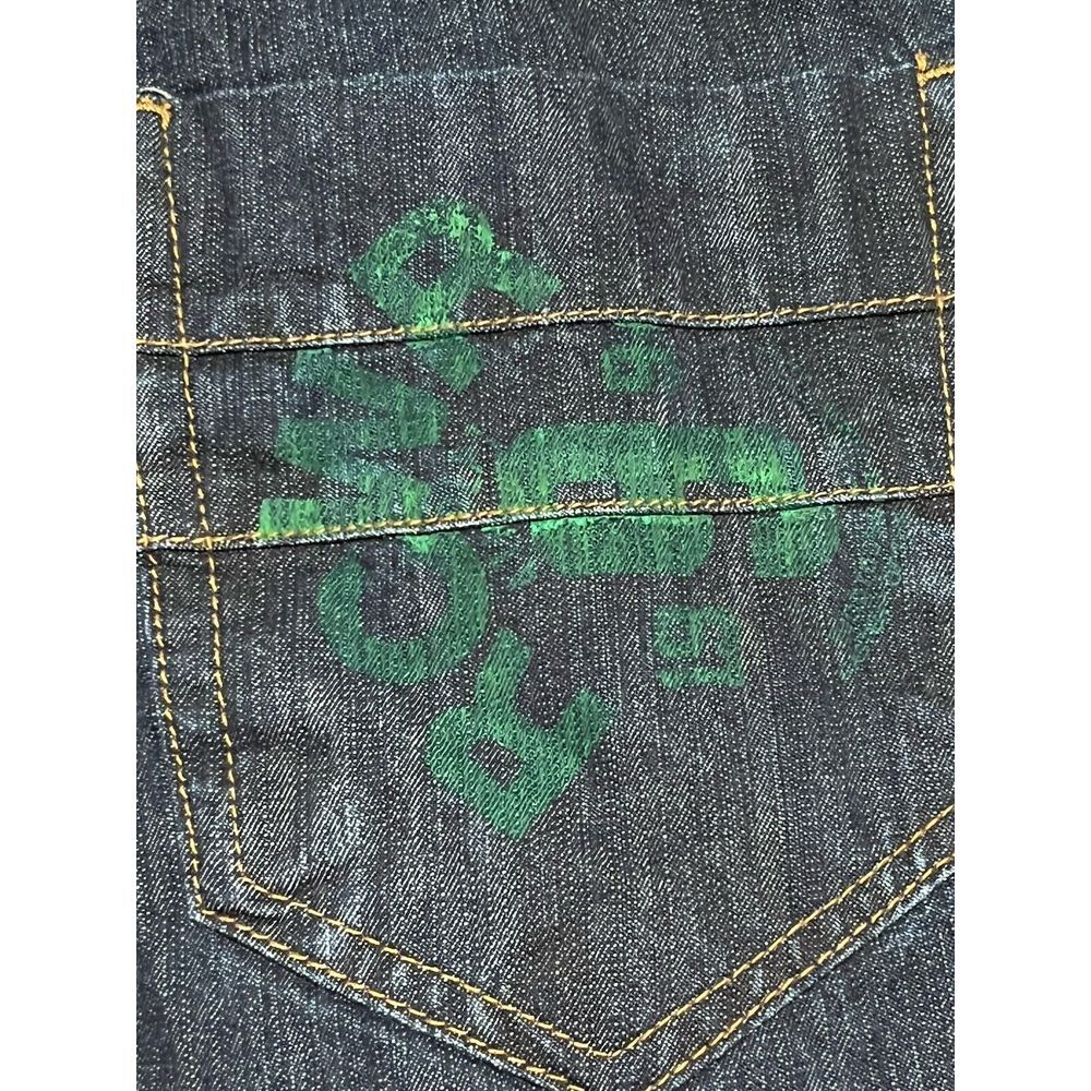 Vintage Rocawear Jeans Mens 38 Dark Denim Pants Baggy Fit Embroidered Pockets - Picture 6 of 8